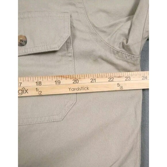 Woolrich Men's M Flannel Lined Shirt Jacket Signature Green Label Beige Shacket - Picture 10 of 13